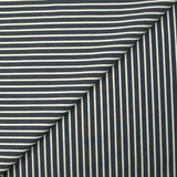 Coton tissé-teint Rudy rayé blanc fond bleu nuit