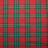 Tejido tartán de algodón teñido lurex rojo y verde oro