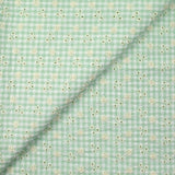 Coton Vichy brodé fond vert pastel