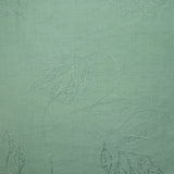 Viscose crepe Lily embroidered water green foliage