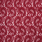 Dentelle polyester cachemire bordeaux