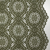 Dentelle polyester festonnée Catalina kaki