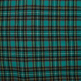 Étamine de 100% laine tartan fond vert