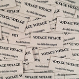 Étiquettes tissées "Voyage" x 5