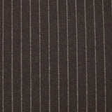 Flanelle laine mélangée rayée marron
