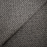 Jacquard polyester fantaisie noir fond blanc