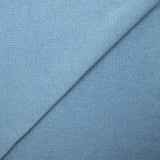 Jersey de polyester côtelé et gratté bleu ciel