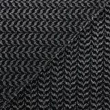 Jersey de polyester lurex chevron fantaisie argent et noir