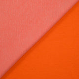 Jersey de polyester rayé orange chiné envers piqué orange fluo