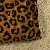 Jersey de velours dévoré léopard camel