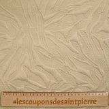 Jersey matelassé fissures fond beige