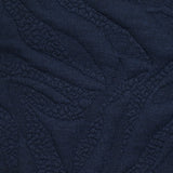 Matelassé jersey fissures navy blue background