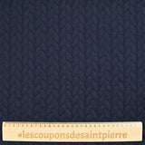 Matelassé Jersey Braids Navy Blue Fondo
