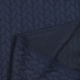 Matelassé Jersey Braids Navy Blue Fondo