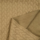 Matelassé jersey braids Camel background