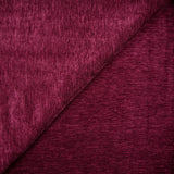 Jersey velours double face chiné lie de vin