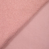 Lainage bouclette envers polaire rose