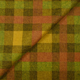 Laine mélangée à carreaux fond jaune