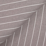 Lin viscose imprimé rayé fond taupe