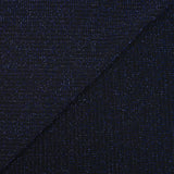 Maille côtelée rayure Lurex bleu roi fond noir
