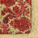 Maille de viscose et coton coquillage rouge fond doré
