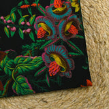 Maille de viscose satinée imprimée Beverly Hills fond noir