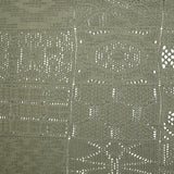 Maille dentelle effet crochet polycoton carré en macramé sauge