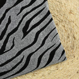Maille lurex zèbre argent fond noir