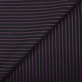 Maille Milano thermocollée rayée violet fond noir