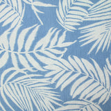 Maille plissée satinée feuille bleu givré