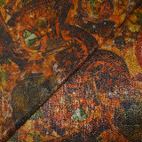 Maille polyester lamé nature morte doré et orange