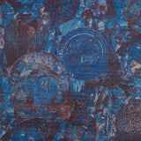 Maille polyester lamée nature morte marron rosé et bleu