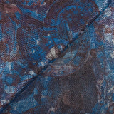 Maille polyester lamée nature morte marron rosé et bleu