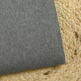 Molleton de coton gris moyen chiné envers écru