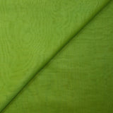 Mousseline 100% soie unie vert pomme changeant anis