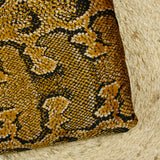 Panne de velours python noir fond ocre