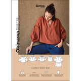 Okinawa woman sewing pattern blouse and dress