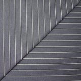 Polycoton tissé-teint rayure blanche fond bleu