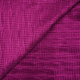 Polyester rayé et satiné effet froissé violine