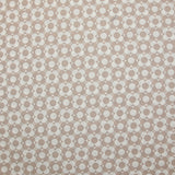 Popeline enduite imprimée champs de fleurs beige fond blanc