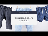 Pantalones o pantalones cortos de patrón de costura para niños Nueva York