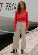 Pantalones de arrecifes de patrones de alta costura