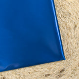 Satin duchesse stretch ciré bleu roi