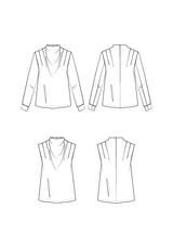 Patrón de costura de blusa de tormenta