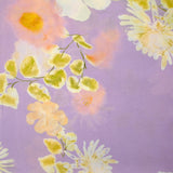 Tencel imprimé botanique fond lilas