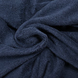 Navy cotton terry fabric per meter