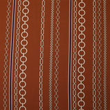 Twill de polyester satiné imprimé chaînes verticales fond brique