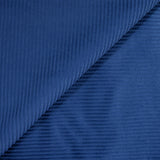 Velours de coton côtelé grosses côtes 4 mm bleu