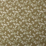 Viscose imprimée buisson floral fond beige kaki