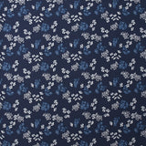 Viscose imprimée buisson floral fond marine